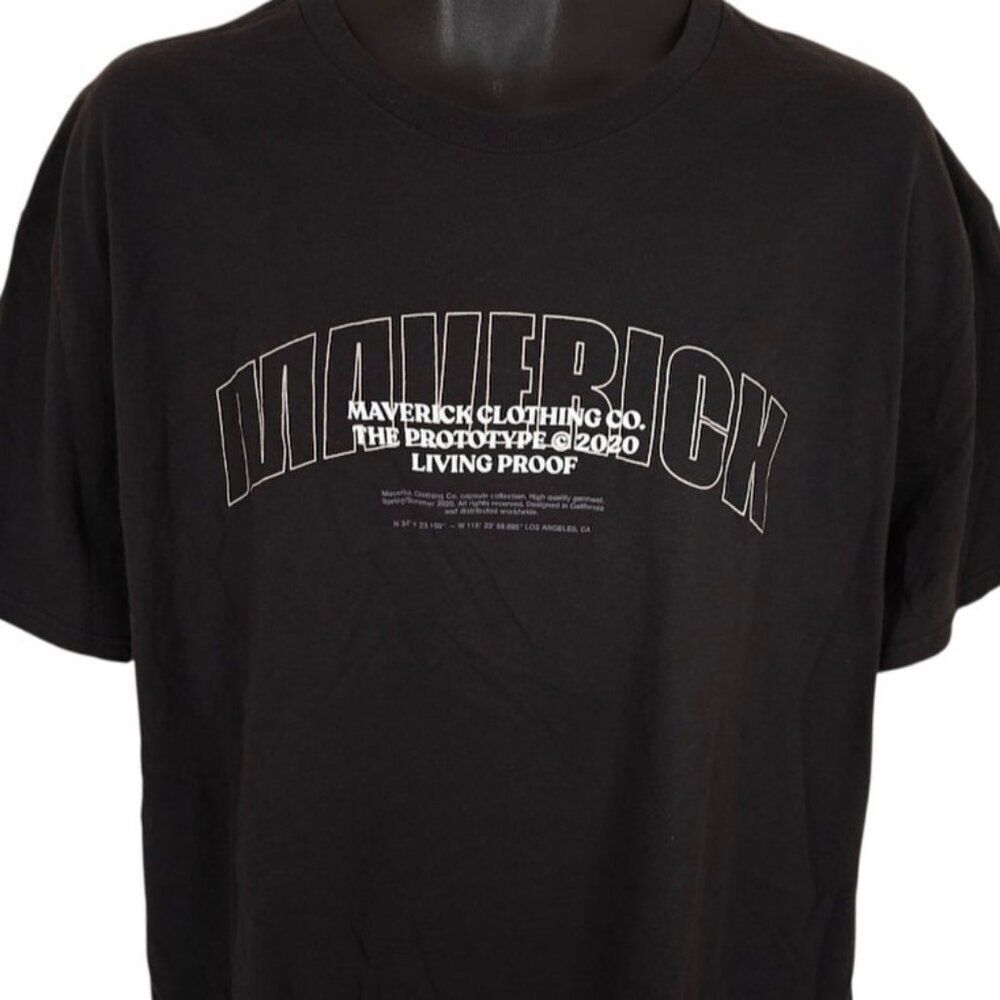 Maverick T Shirt Mens Size XL Black Logan Paul Streetwear Spellout